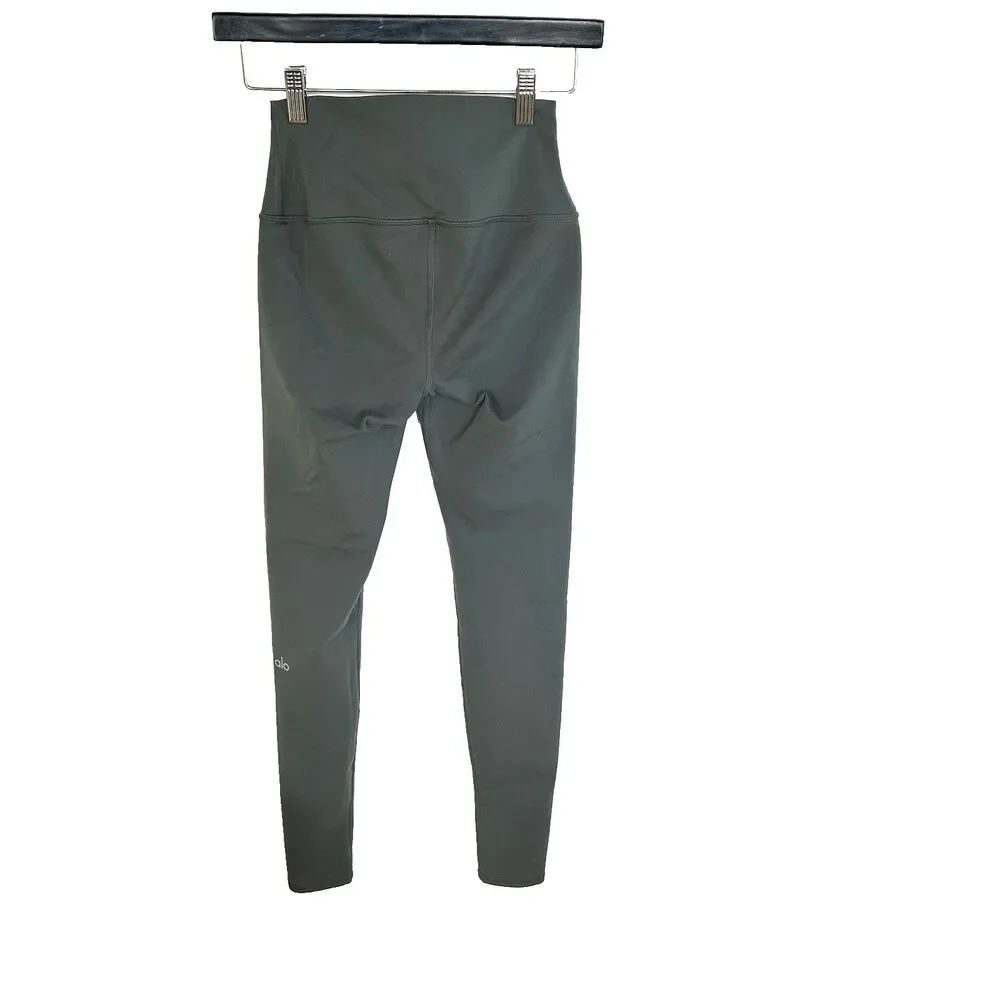 Alo Yoga High Waist Airbrush Leggings Sage Green Womens Size XXS RN87370